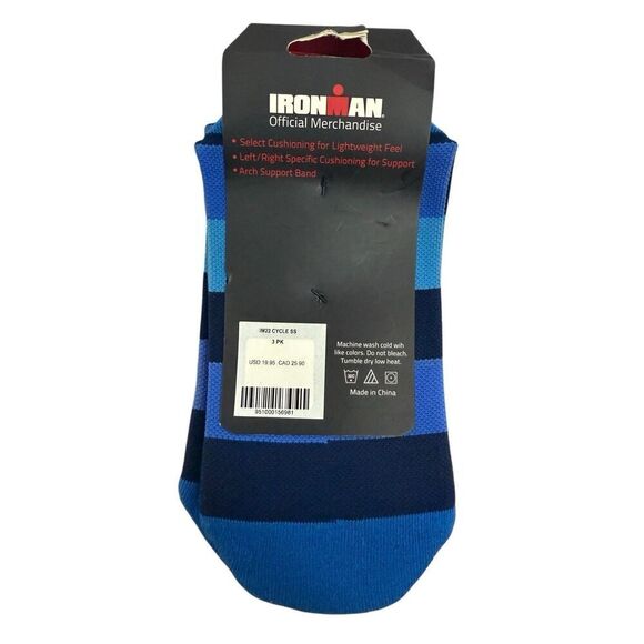 Brand New IronMan Official Merchandise RPM Cycle Socks 3 Pack Triathlon - Picture 5 of 5
